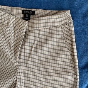 Rachel Zoe Light Plaid Stretch Ankle Pants